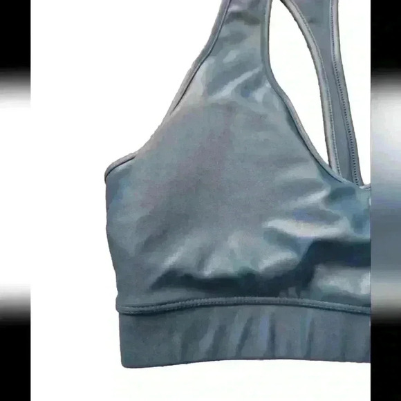 Carbon38 Womens Teal Luxury Stretch Activewear Action Bra 2.0 in Takara Shine S - Picture 5 of 9